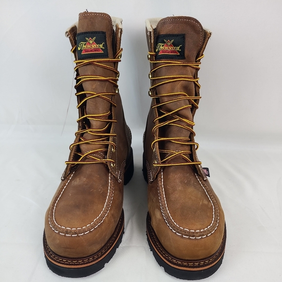 Thorogood Boots 804-3898 8" Waterproof Sz 10.5 EE Steel Toe Safety 1957 Moc Toe - Picture 3 of 8